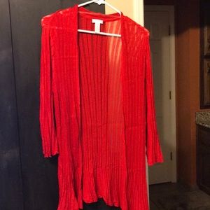 Red light sweater cardigan